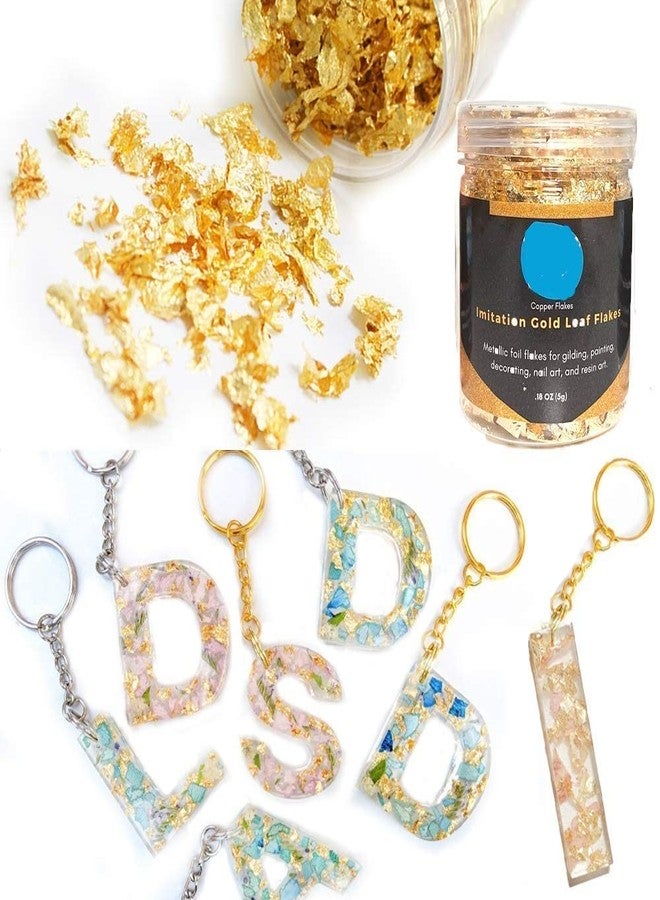 GSWC Gold, Silver, Copper Metallic Flakes - 3 Bottles, 0.54 oz, 2.3 oz Total, Glitter Flakes for Resin, Nail Arts, Painting, Crafts - Image 3